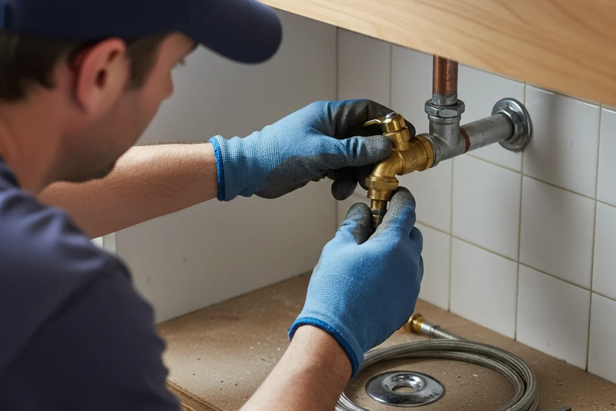 Shutoff valve and fitting work during Faucet and Fixture Repair in Franklin Lakes